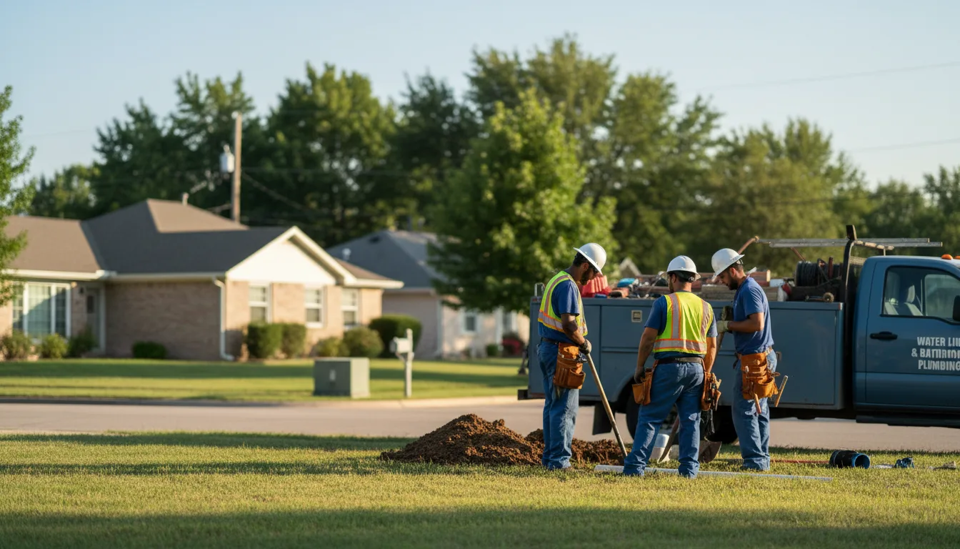 Residential water line and bathroom plumbing service in Gladstone, NM